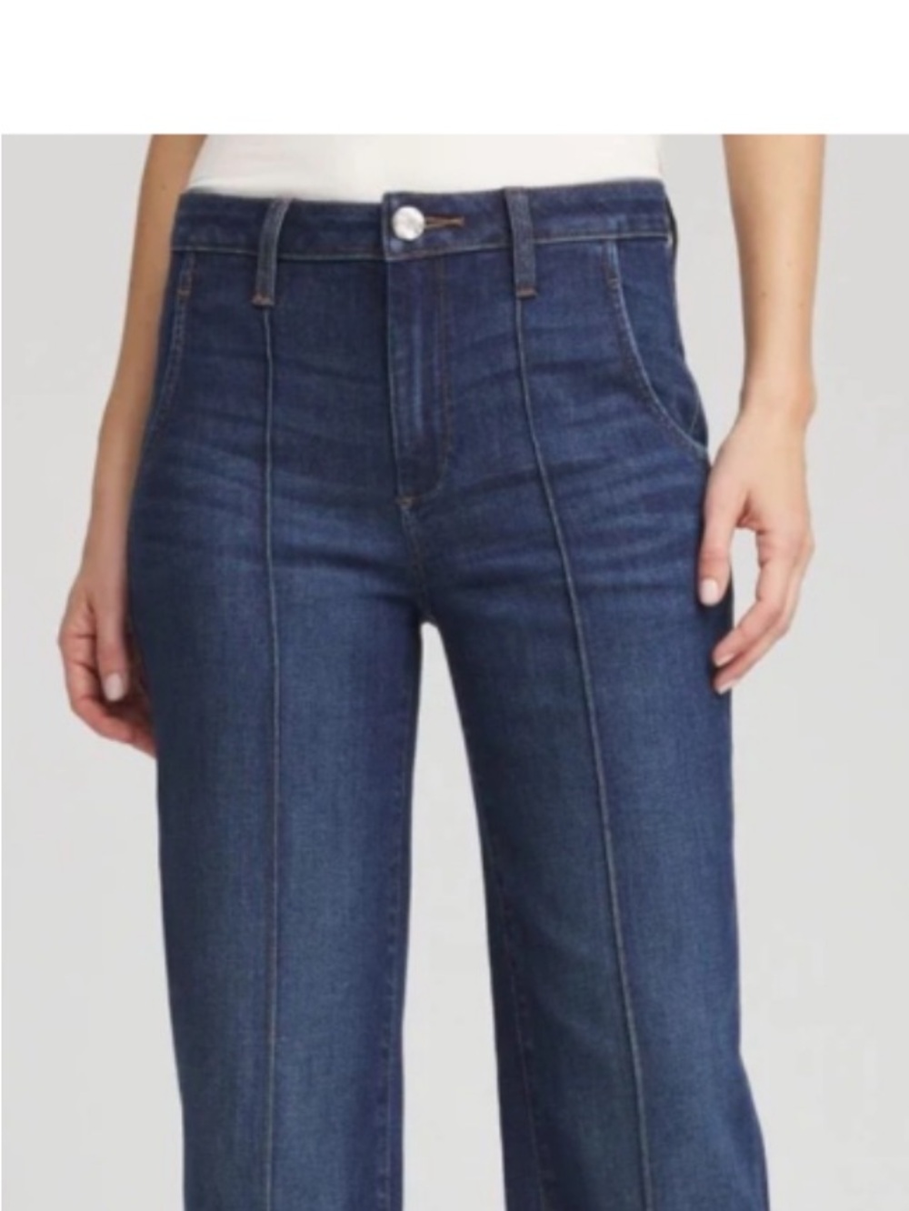 Chico's Dark Blue High-Rise Jeans with Front Panel Seams